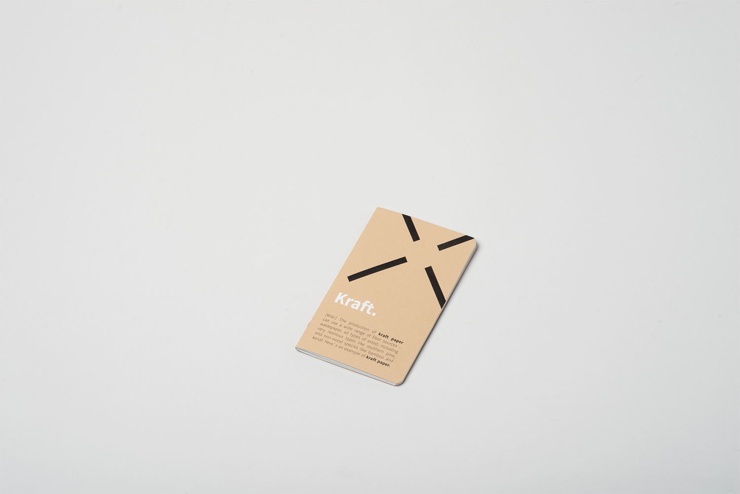 Genähtes Notizheft "Kraft Pocket"