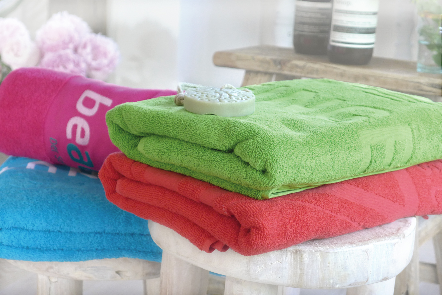 Frotteetücher mit Bordüreneinwebung 50 x 100 cm