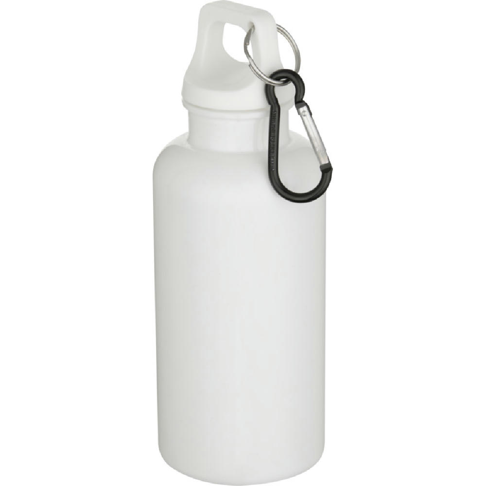 Oregon 400 ml einfarbige RS-zertifizierte Trinkflasche aus recyceltem Kunststoff mit Karabinerhaken
