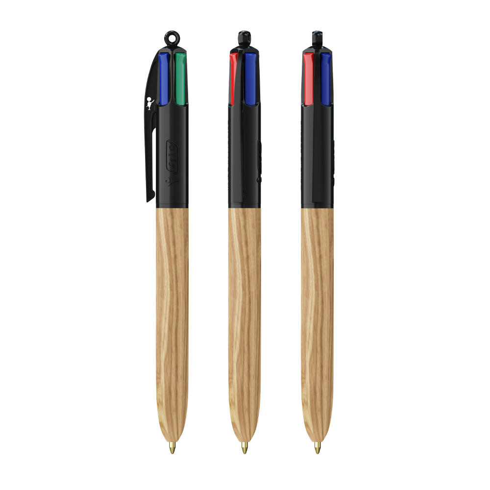 BIC® 4 Colours Wood Style
