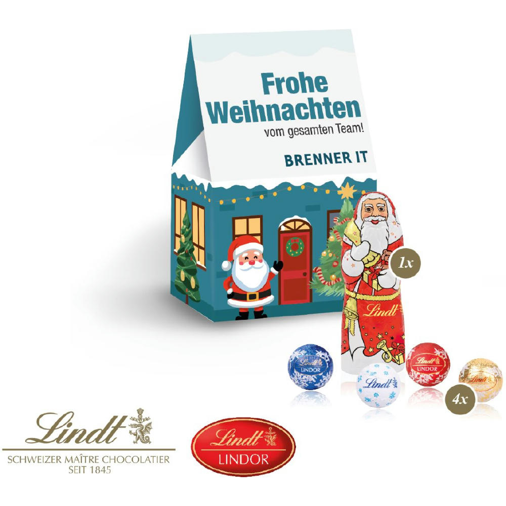 Präsent "Christmas Minis" mit Lindt Minis und Nikolaus