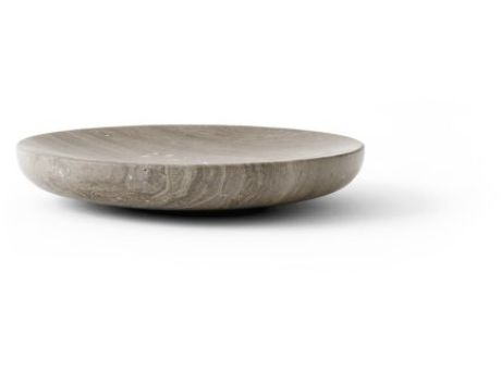 Menu Hover Bowl L Honed Brown Marble Schale