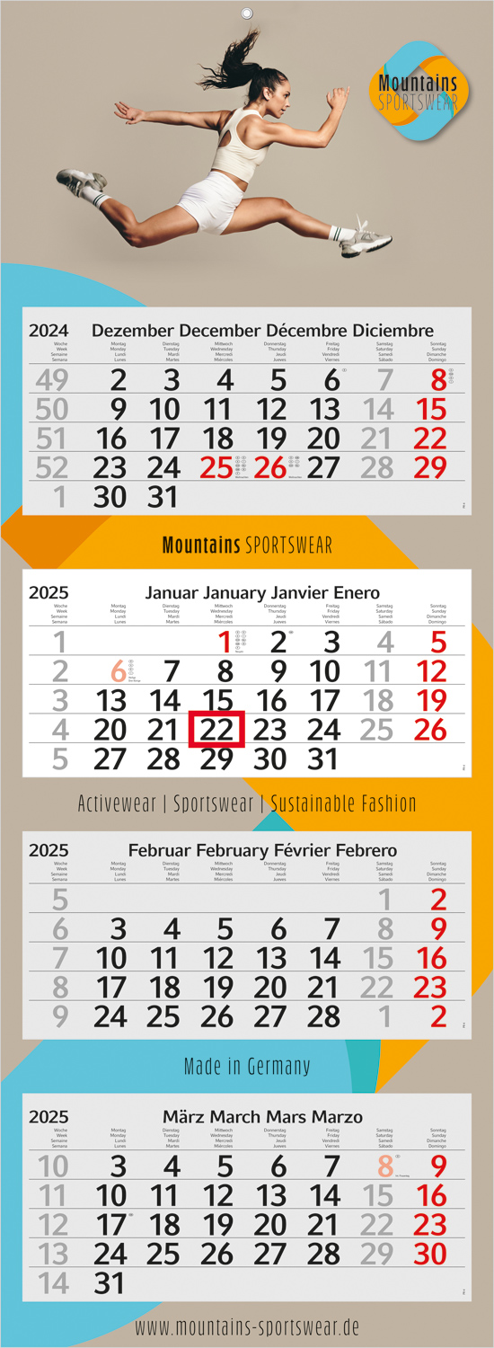 4-Monatskalender "Profil" Recycling