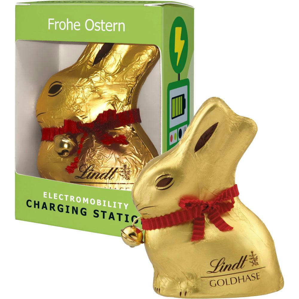 Lindt & Sprüngli Osterhase in Werbebox