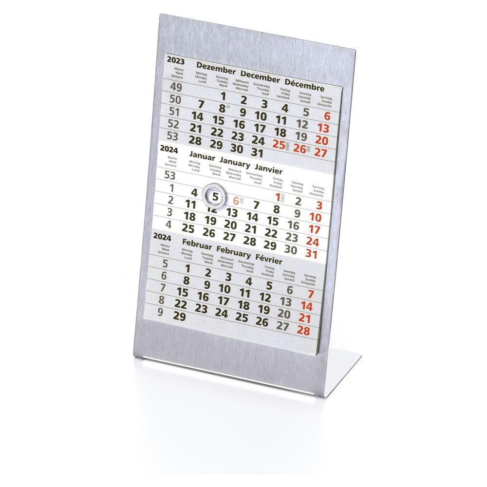 Aufstellkalender "Edelstahl"