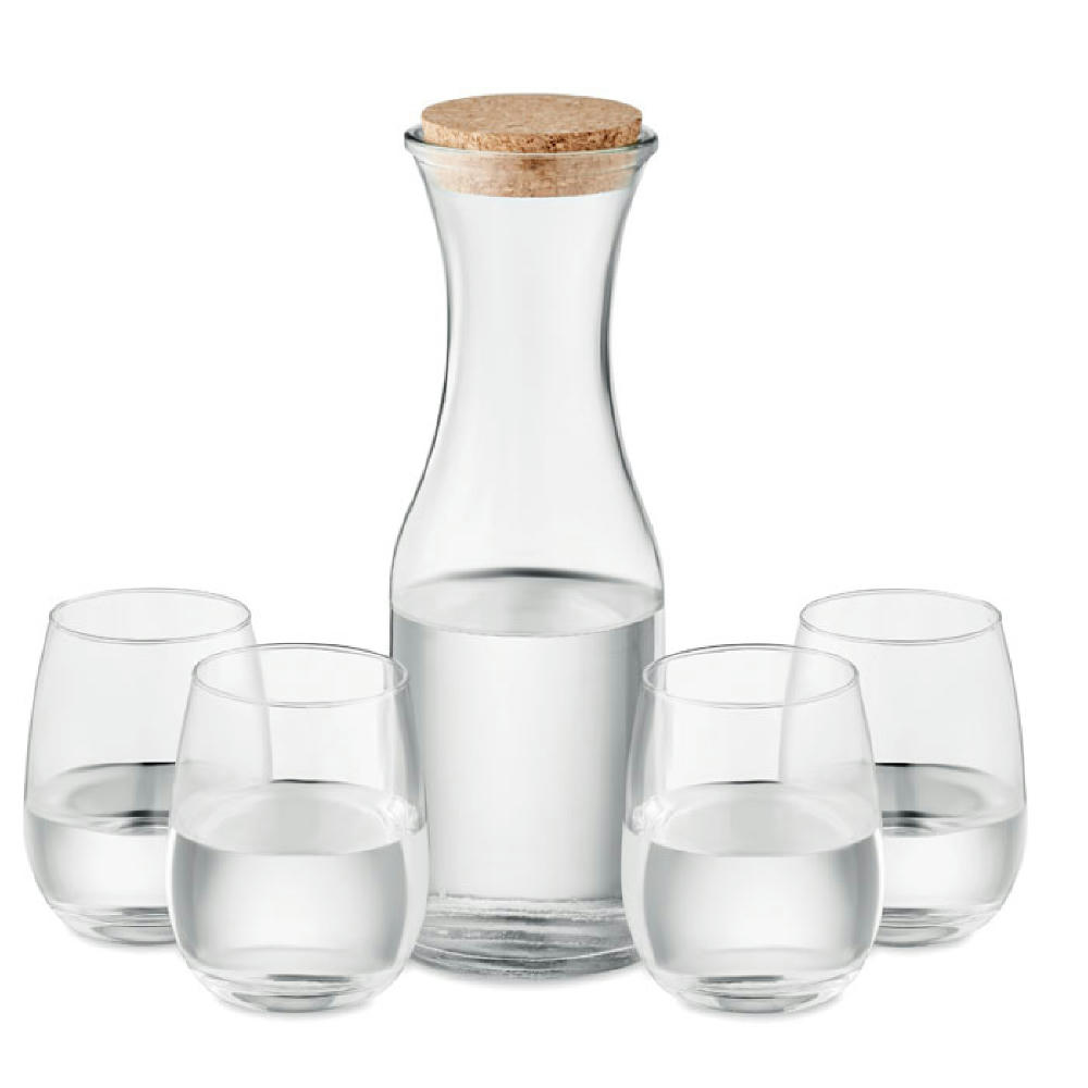 Set aus recyceltem Glas