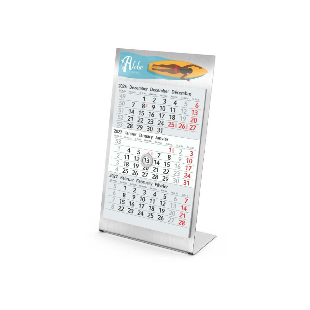 Tisch-Aufstellkalender "Desktop Steel 3"