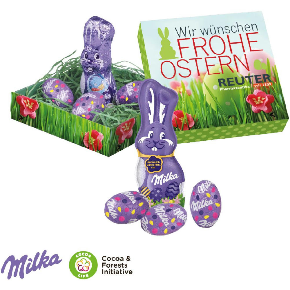 Osternest mit Schokolade von Milka